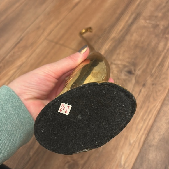 Vintage Brass Heron Crane Sculpture Set Mid Century Modern - Picture 3 of 4